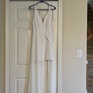 Cotton dress with sheer over it. Never worn